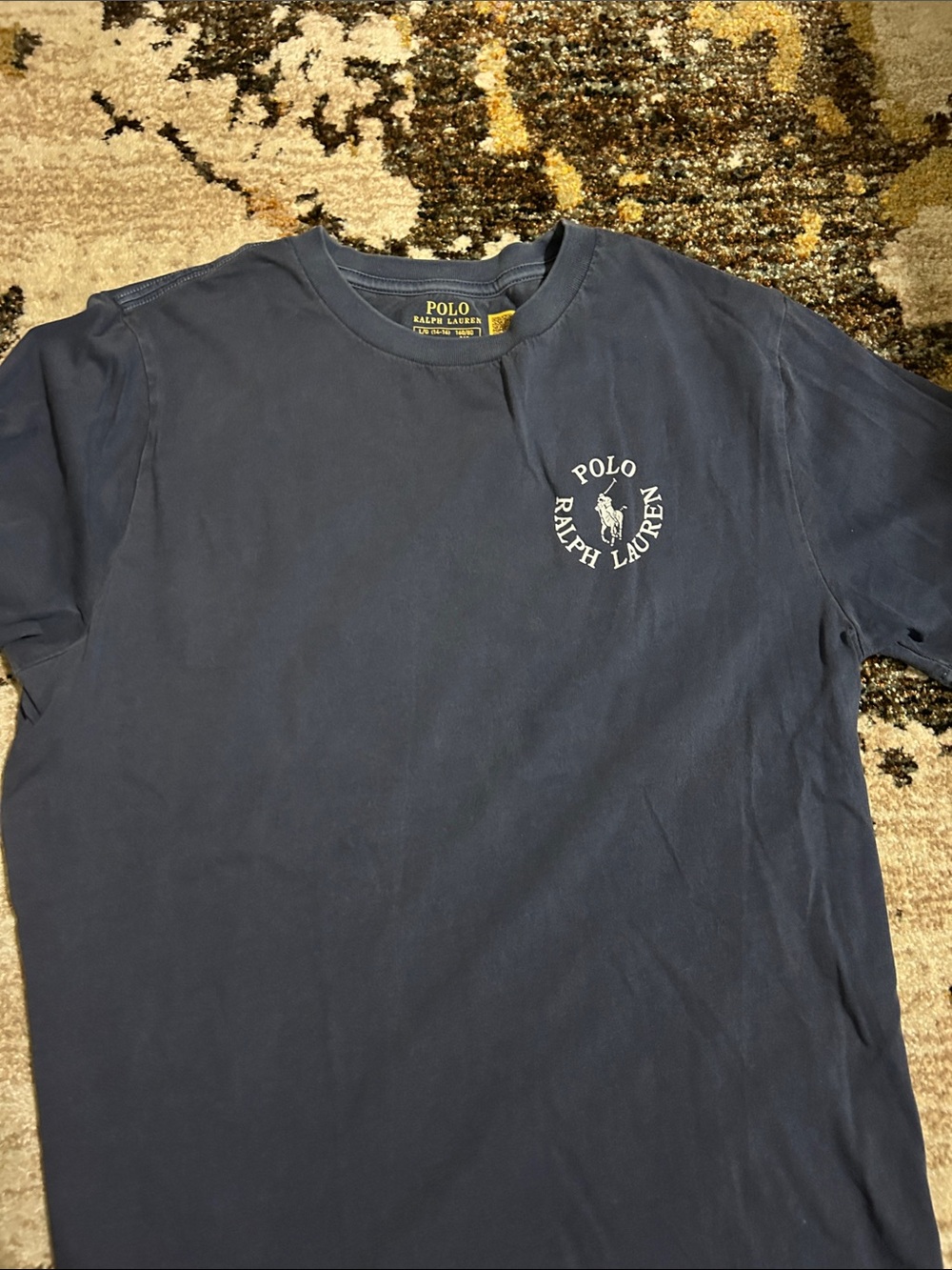 Polo by Ralph Lauren Navy Short Sleeve Crewneck Tee with Chest Logo large 14/16